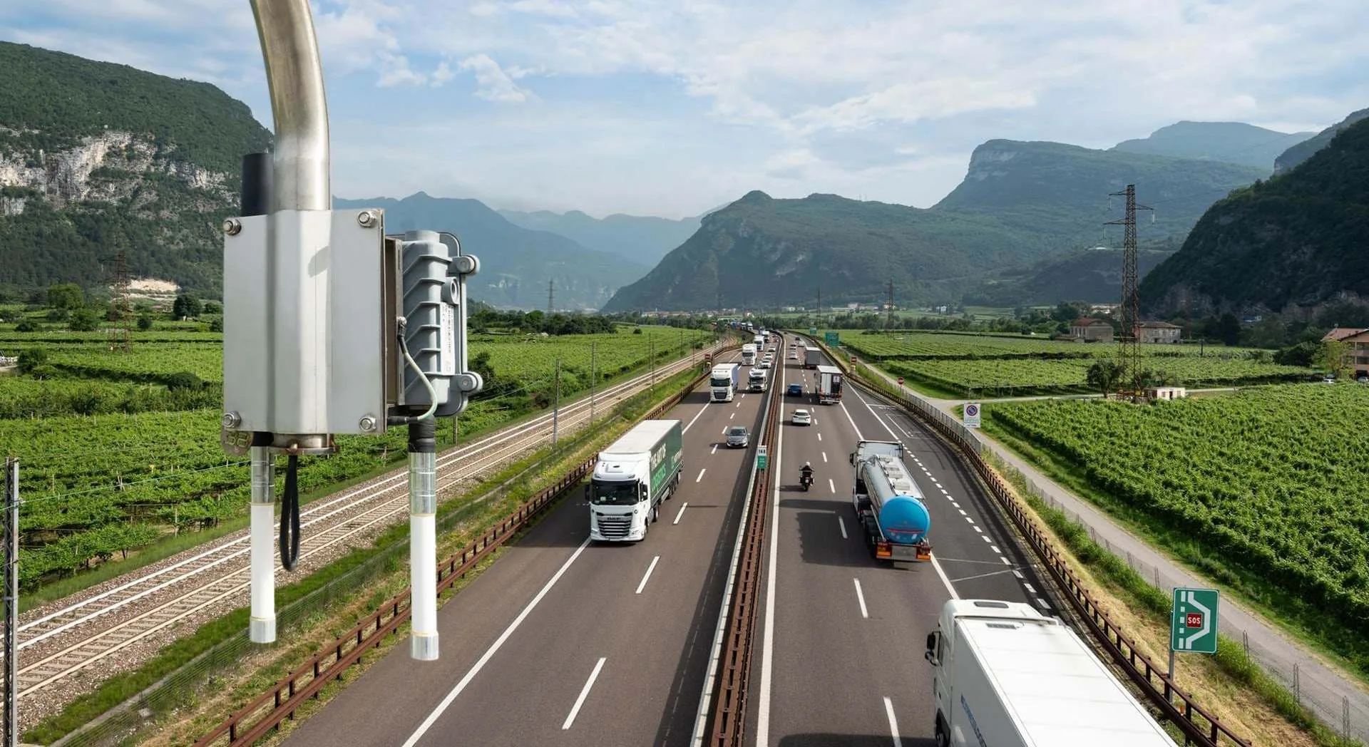 L'autostrada del Brennero A22 lungo la valle dell'Adige