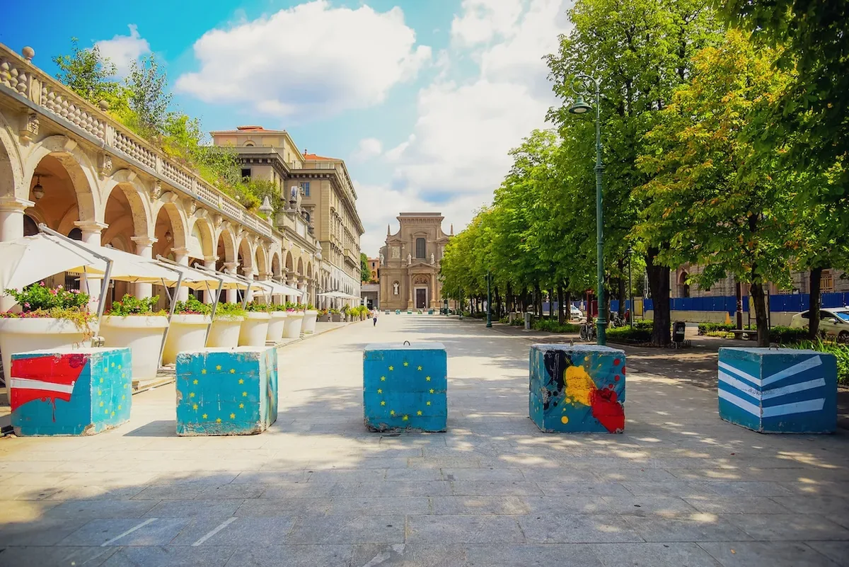 Il Sentierone e il centro elegante della Città Bassa di Bergamo