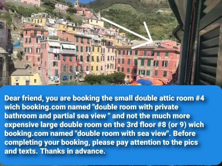 Camera Matrimoniale con Bagno Privato e Vista Mare Parziale — Albergo Barbara