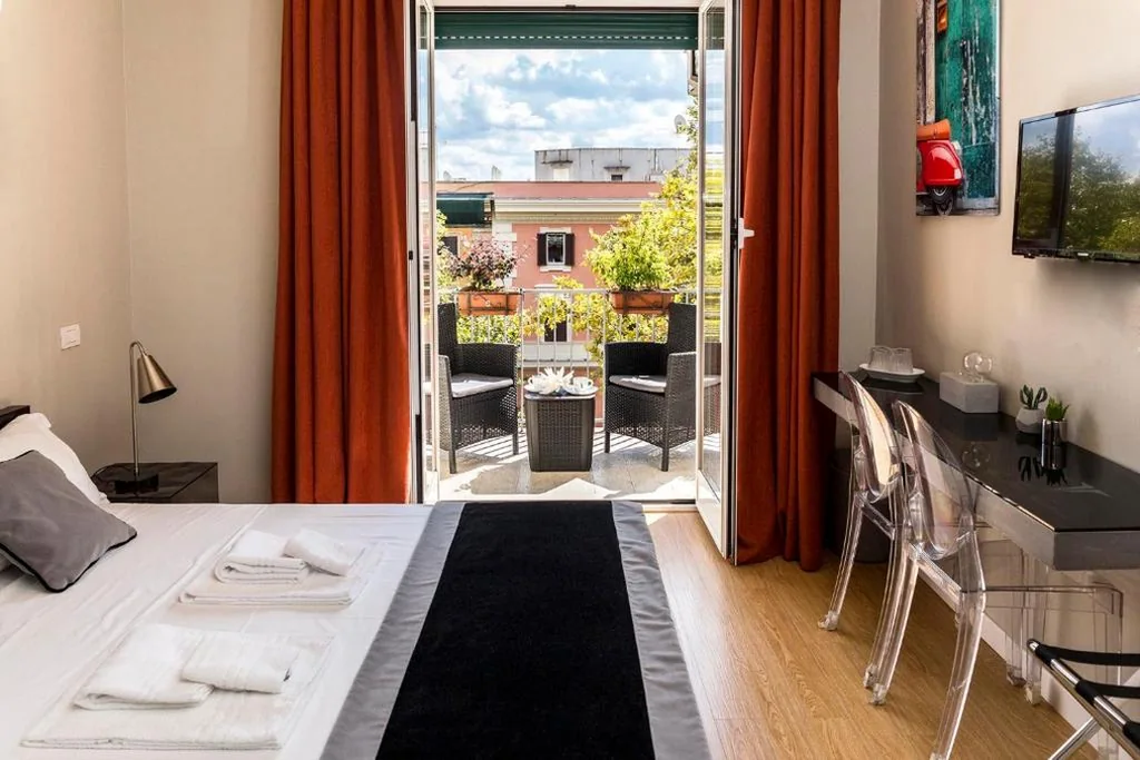 Double Room with Balcony — Top Floor Trastevere