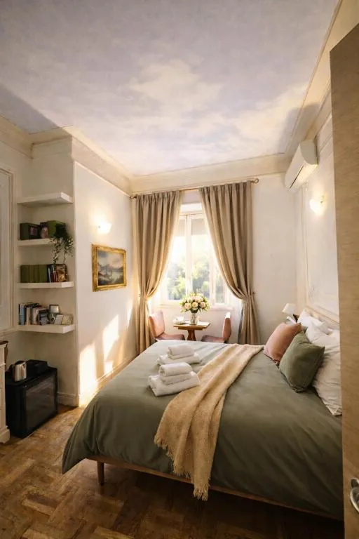Double/Twin Room with Private External Bathroom — Suites Piazza Del Popolo