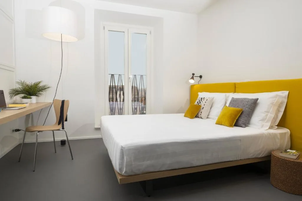 Camera Matrimoniale/Doppia con Letti Singoli con Vista Giardino — Camplus Hotel Roma Centro