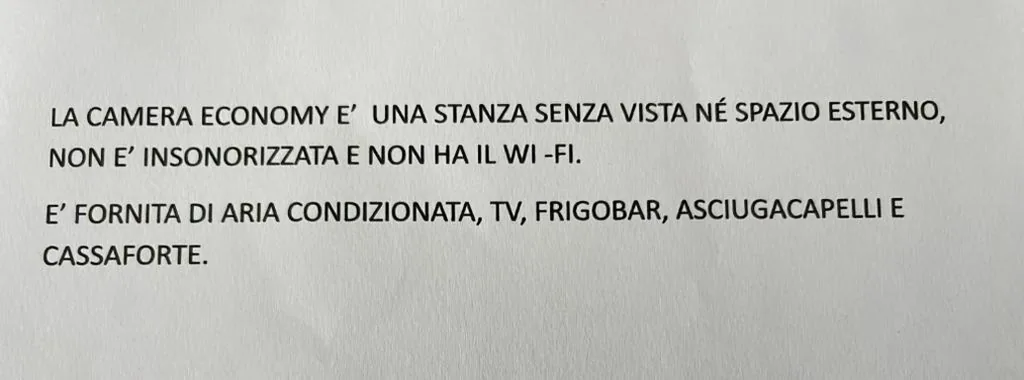 Camera Matrimoniale Economy — Hotel Calabattaglia