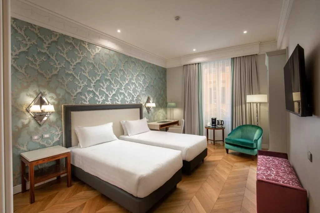 Camera Superior Doppia con Letti Singoli — Rose Garden Palace Roma by OMNIA hotels