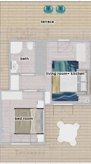 Casa con 1 Camera da Letto — CONCA VERDE Appartamento sul mare