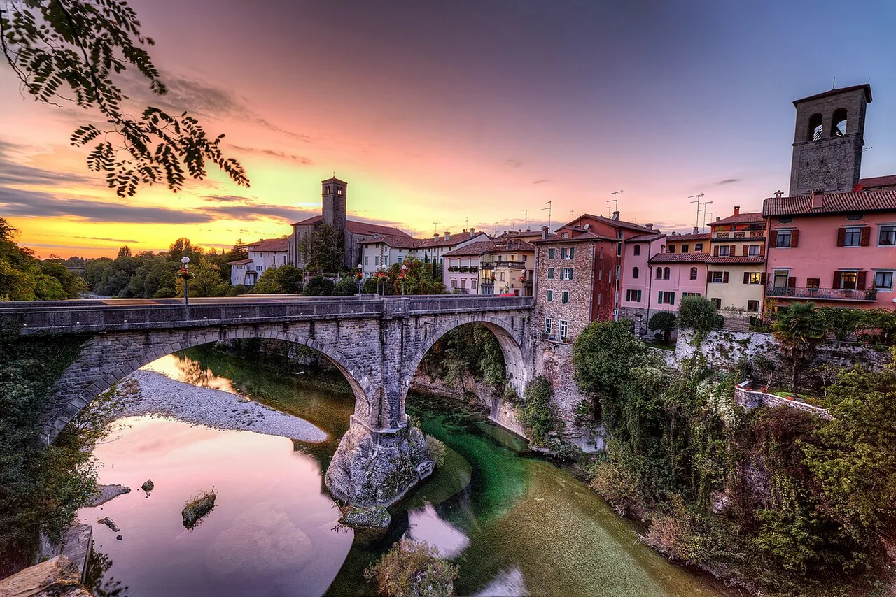 The Devil's Bridge of Cividale del Friuli over the Natisone river