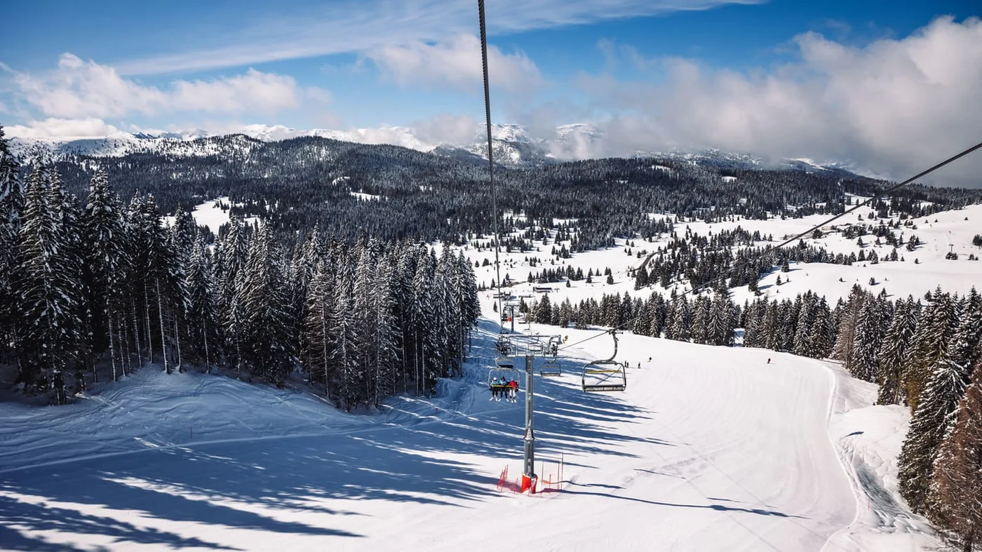 Le piste dell'Alpe Cimbra sopra Folgaria