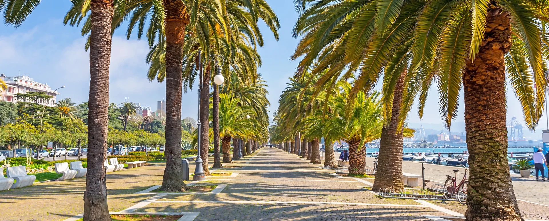 Il Golfo dei Poeti e la passeggiata Morin a La Spezia con il porto e le barche