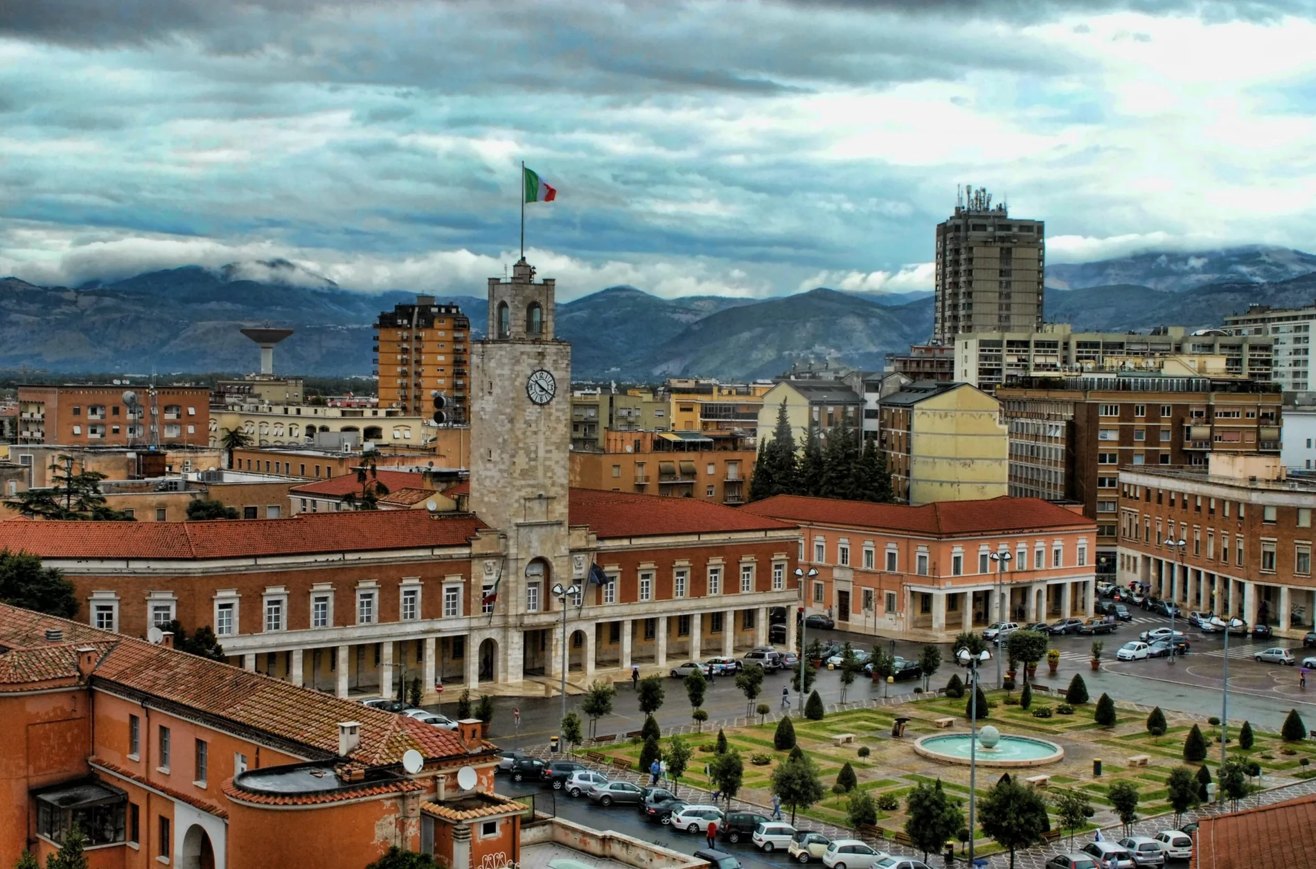 Il centro di Latina, città di fondazione dell'Agro Pontino