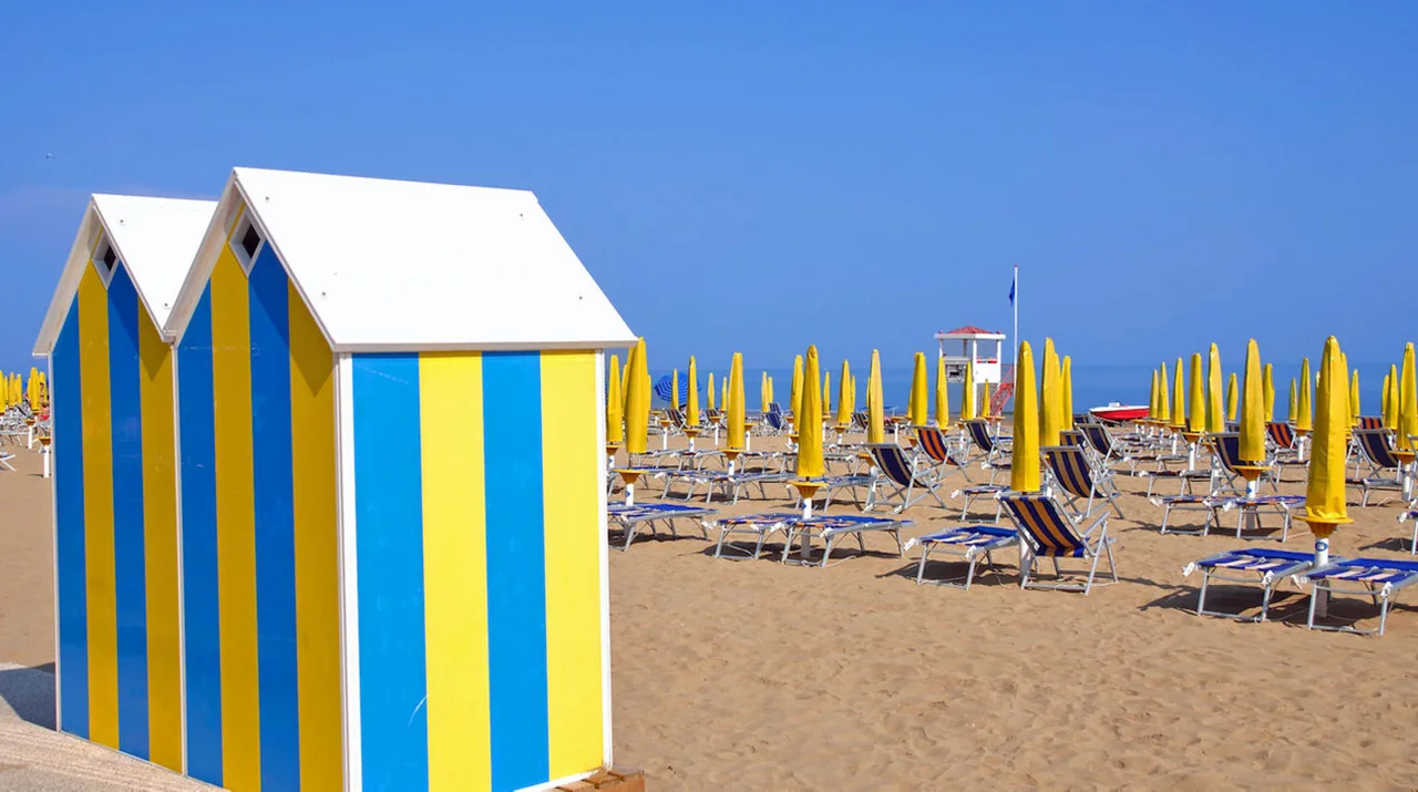 La spiaggia e il lungomare di Lido di Jesolo