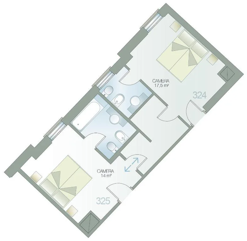 2 Connecting Rooms — Hotel Igea