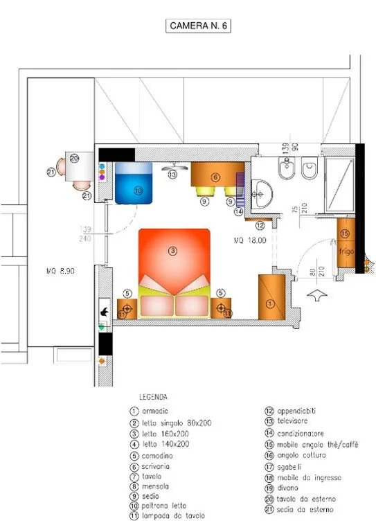 Camera Matrimoniale con Vista Giardino — Casa Livio – Rooms and studios