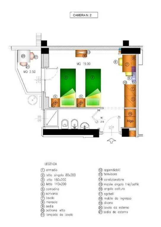 Camera Matrimoniale/Doppia con Letti Singoli — Casa Livio – Rooms and studios
