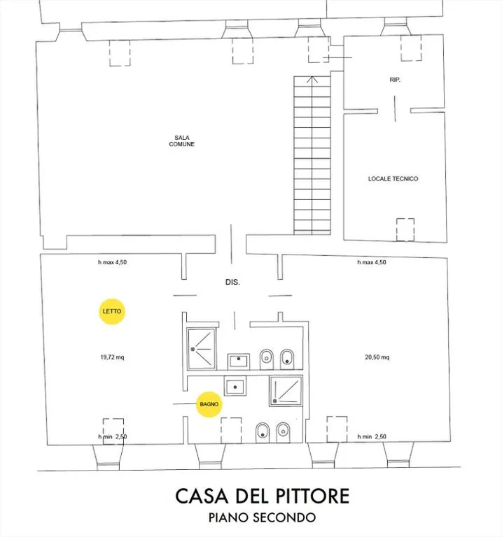 Camera Matrimoniale/Doppia con Letti Singoli con Letto Supplementare — Casa del Pittore