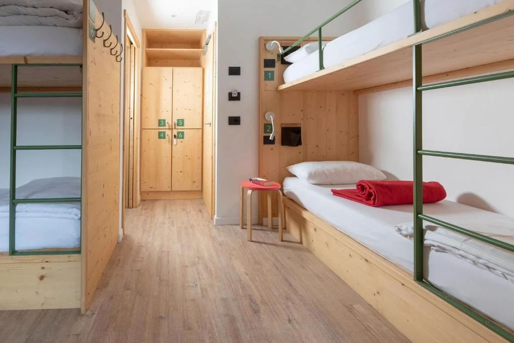 Bed in 6-Bed Female Dormitory — Ostello Alpino