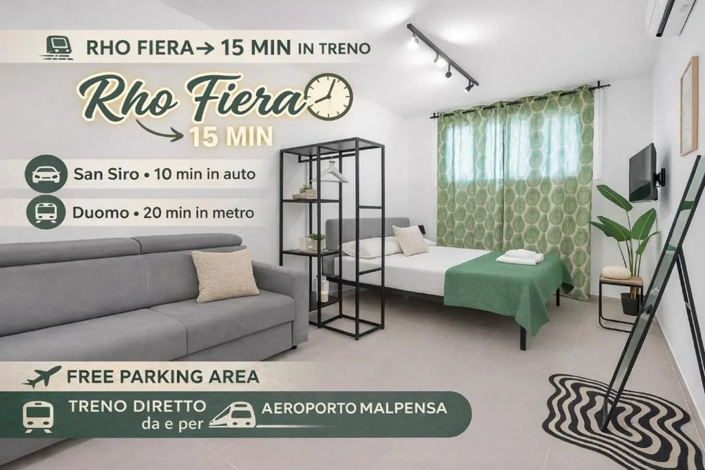 Room 12 MILANO -Near Train Station -15 min Rho Fiera-Duomo-Malpensa
