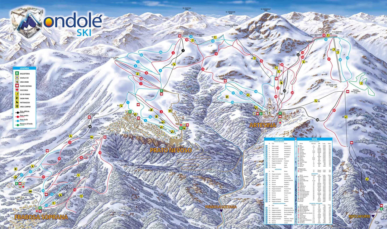 Prato Nevoso, la stazione sciistica del comprensorio Mondolè Ski