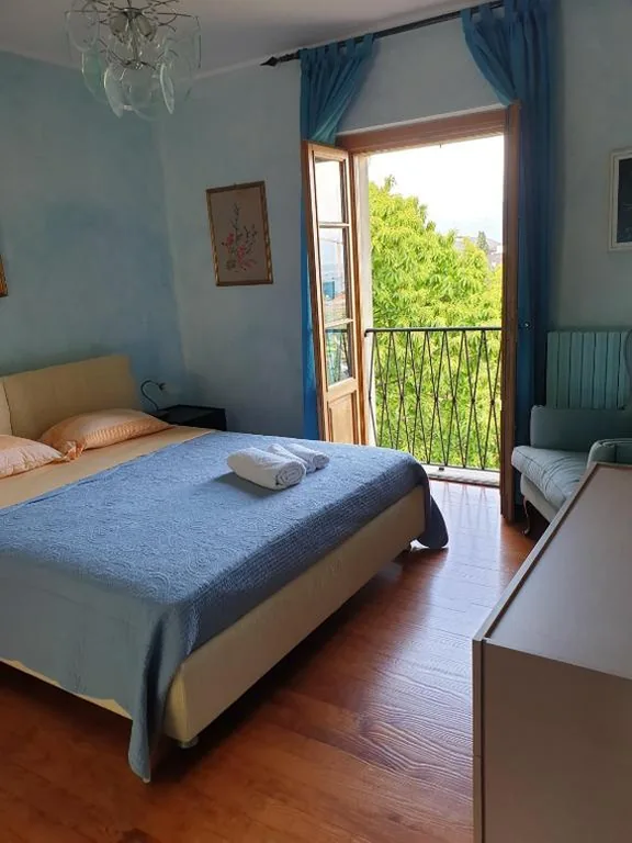 The Ortensia, our Room with Lake View, Spacious Park-Facing Balcony and Private External Bathroom at the Villa Isabella Stresa