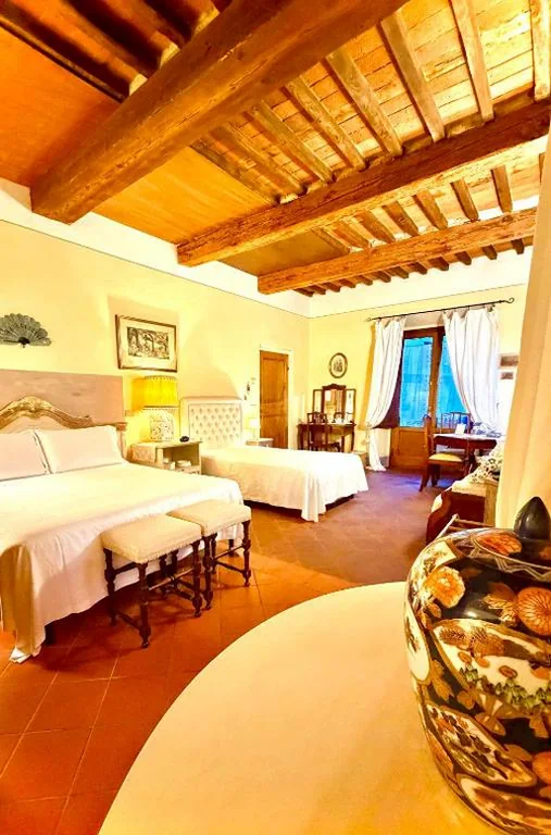 Triple Room with Terrace — Villa La Dogana – B&B with a lovely garden – Private parking – Slow living in an old-fashioned historical home