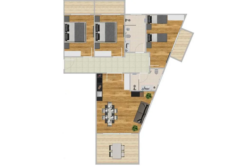 Appartamento Familiare Premium con Balcone — K1 Mountain Chalet – Luxury Apartements
