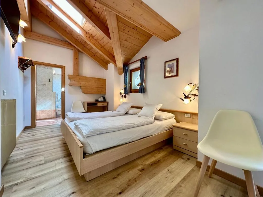 Camera Comfort Matrimoniale/Doppia con Letti Singoli con Vista Montagna — B&B Cèsa Planber Mountain View BIKE FRIENDLY