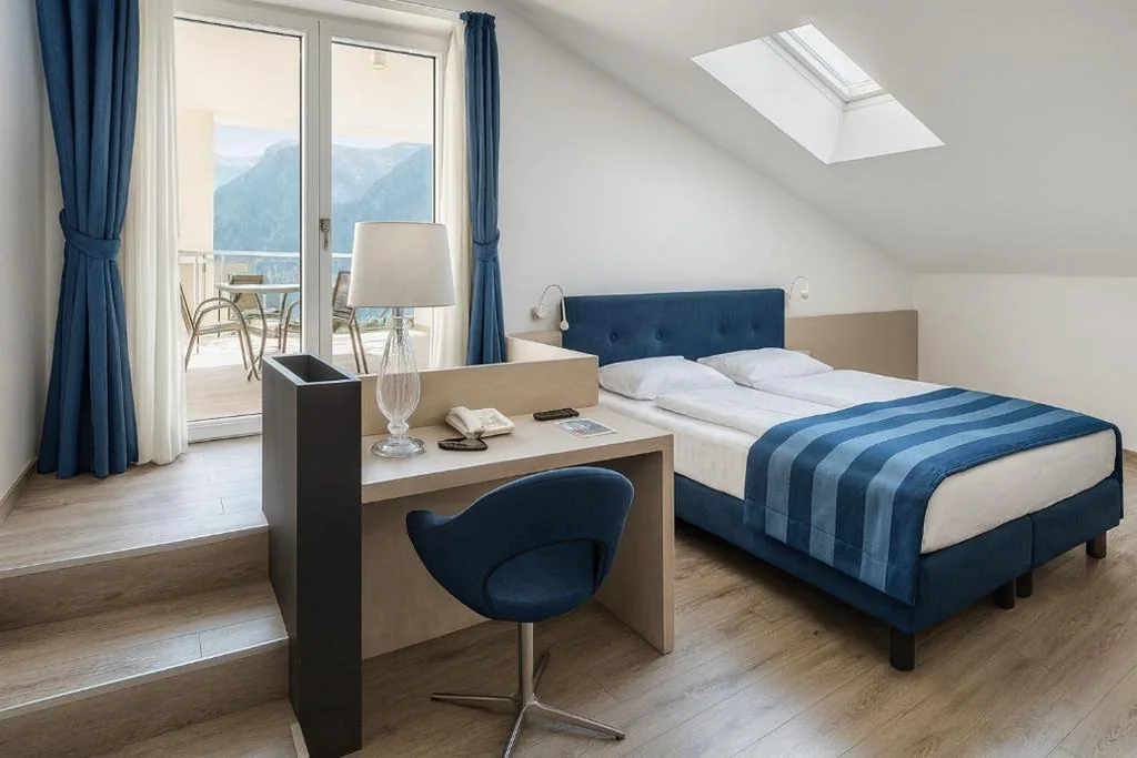 King Deluxe Room with Terrace and Lake View — Hotel Benacus Panoramic