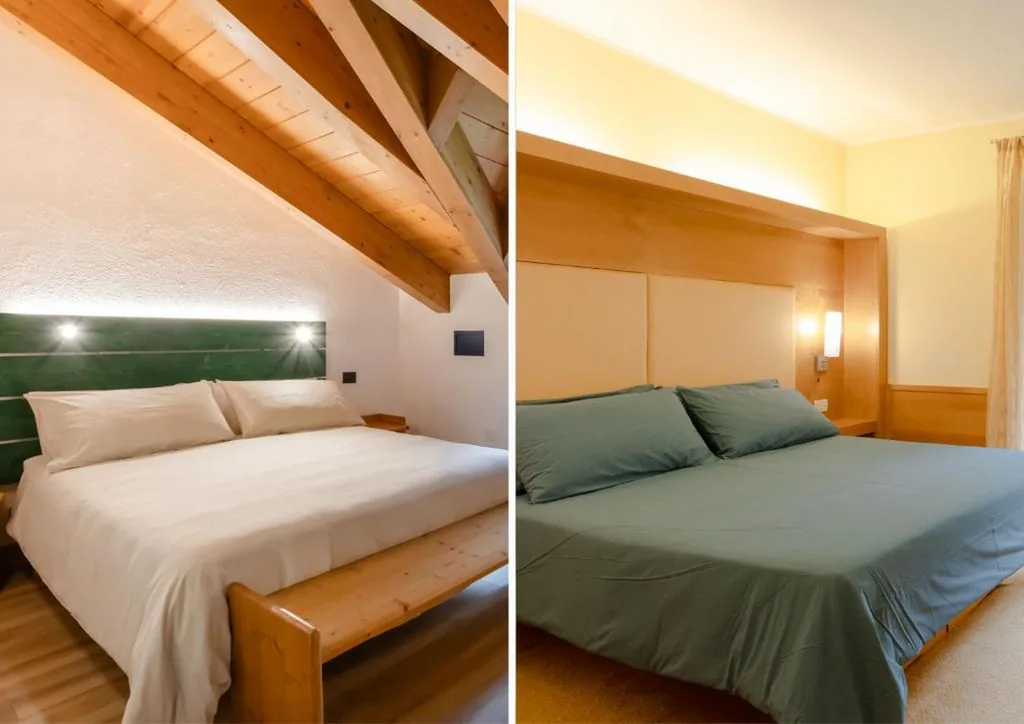 Camera Matrimoniale/Doppia con Letti Singoli con Vista Montagna — B&B Garni Villa Campitello