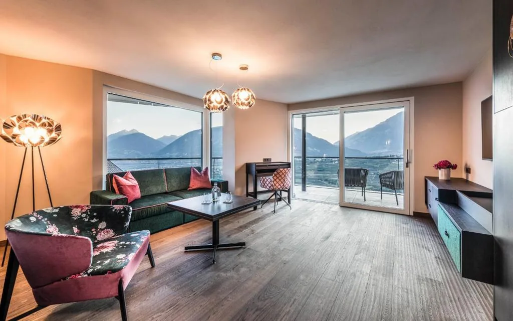 Panorama Deluxe Suite with Infrared Sauna and Balcony — Prunner Luxury Suites – Adults Only