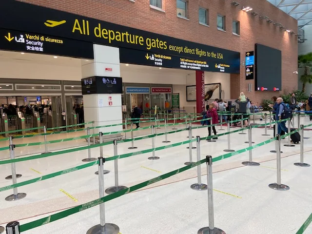 Il terminal arrivi dell'aeroporto di Venezia Marco Polo a Tessera