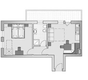 One-Bedroom Apartment (5 Adults) — Apparthotel Sellaronda