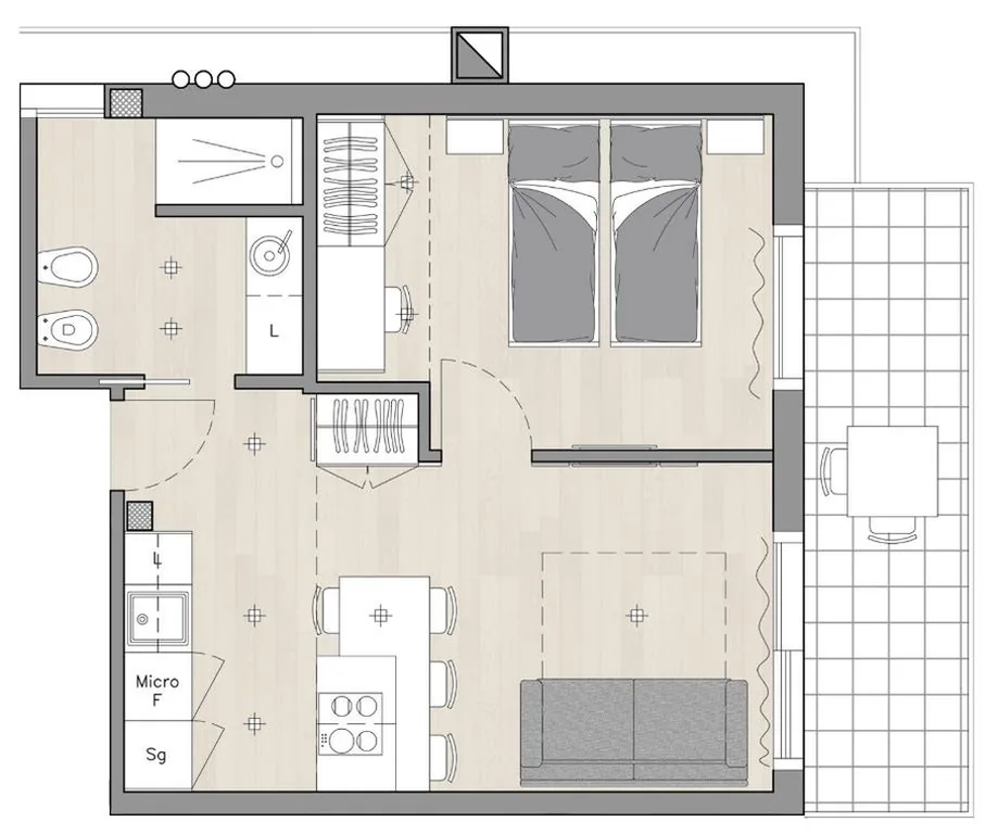 Appartamento con 1 Camera da Letto — Hotel & Aparthotel Carinthia S