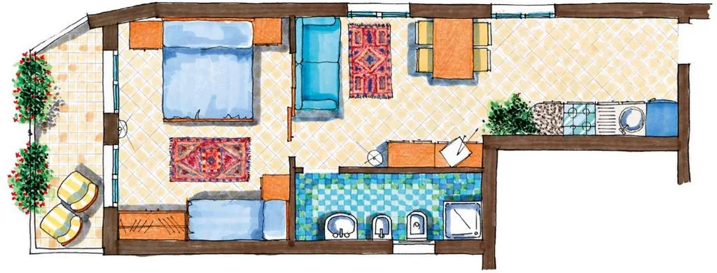 Appartamento con 1 Camera da Letto — Residence Cà D’oro