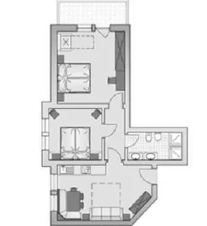 Two-Bedroom Apartment (7 Adults) — Apparthotel Sellaronda