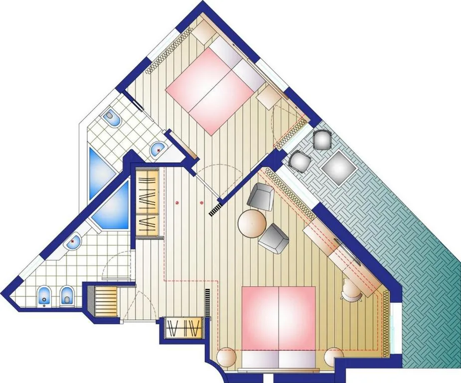 Two-Bedroom Suite with Side Sea View — Grand Hotel Playa