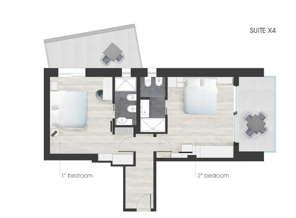 Suite con 2 Camere da Letto — Hesperia Hotel & Residence
