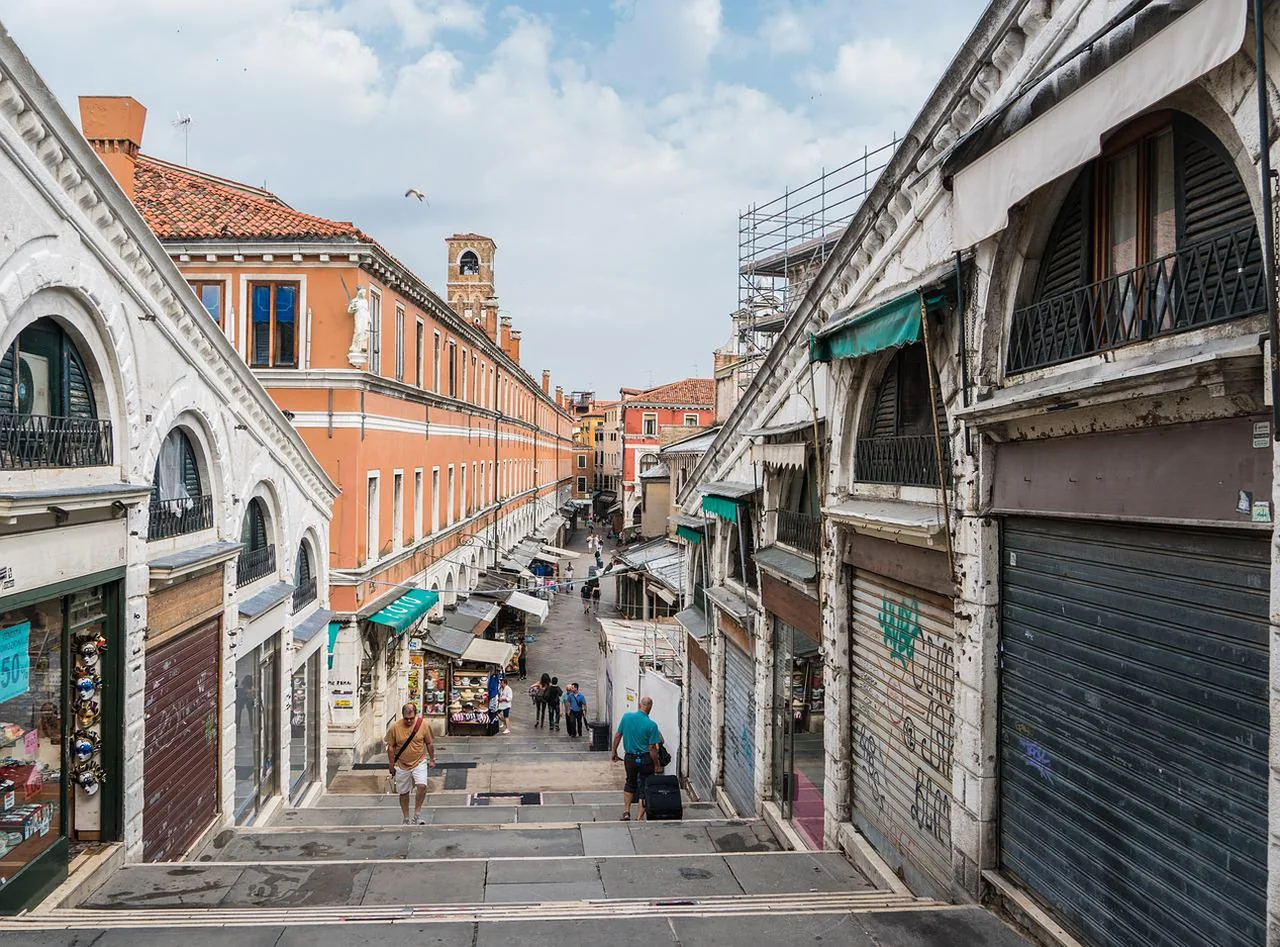 Il mercato di Rialto nel sestiere San Polo a Venezia